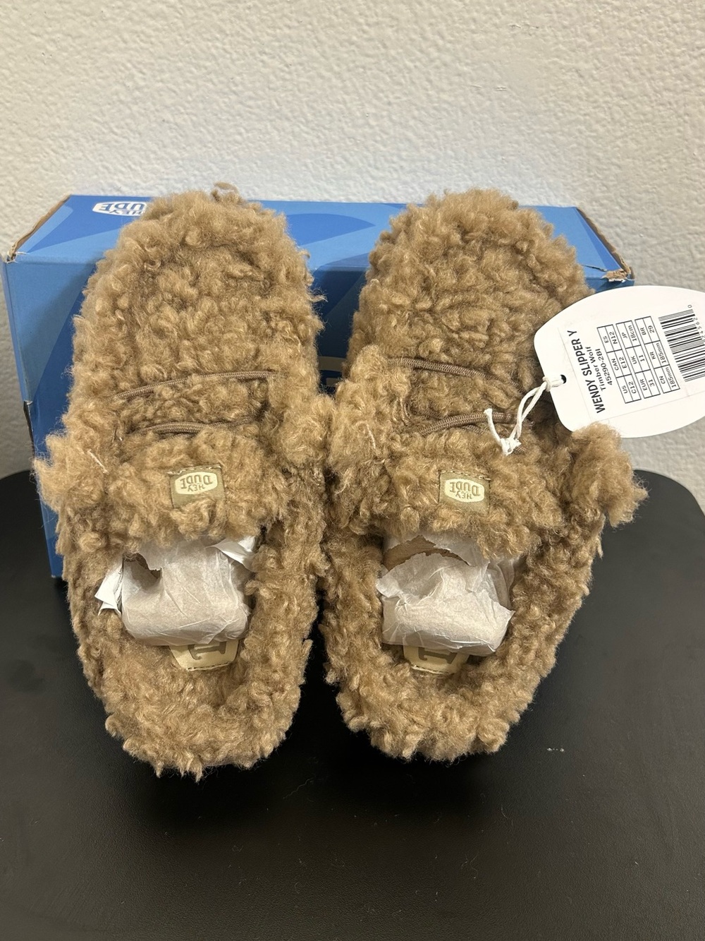 Hey Dude Wendy Slipper Timber Wolf Kids Children’s C12 Casual Slip On Shoe - Picture 10 of 10